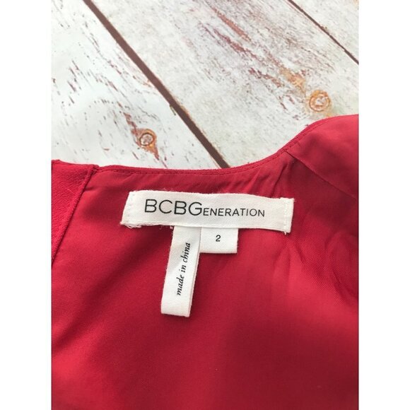 BCBG Generation Red Cut-Out Mini Dress Size 2 - Picture 10 of 16